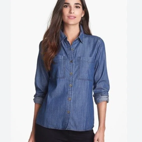 Eileen Fisher Denim Shirt - L - Picture 11 of 11